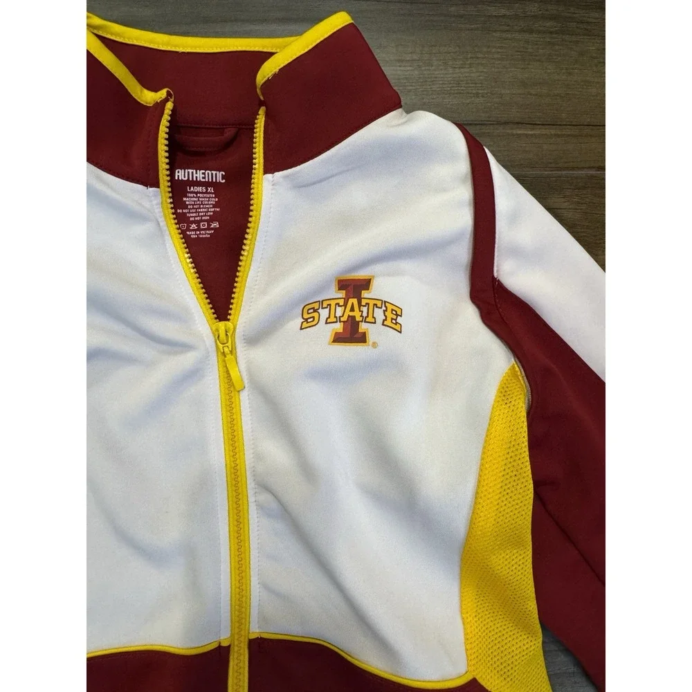 Women's Iowa State Cyclones Ladies XL Zip Up Jacket Authentic Removable Sleeve